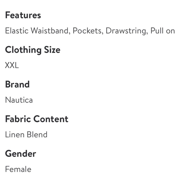 Nautica Ladies Linen Blend Pull-On Short - Picture 2 of 2